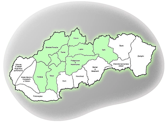 Mapa slovenska TJR