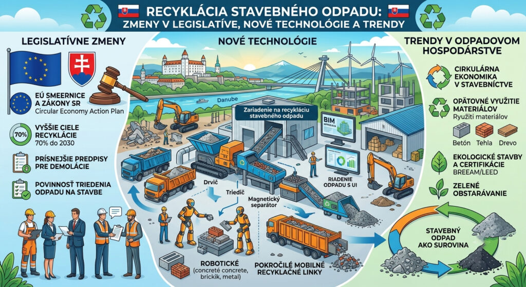 Technológie a trendy v recyklácii stavebného odpadu